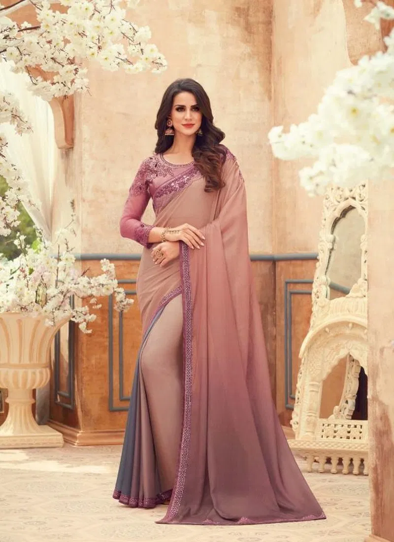 Anmol Creations Latest Fancy Designer Party And Festive Wear Heavy Chiffon Digital Print Heavy Saree Collection